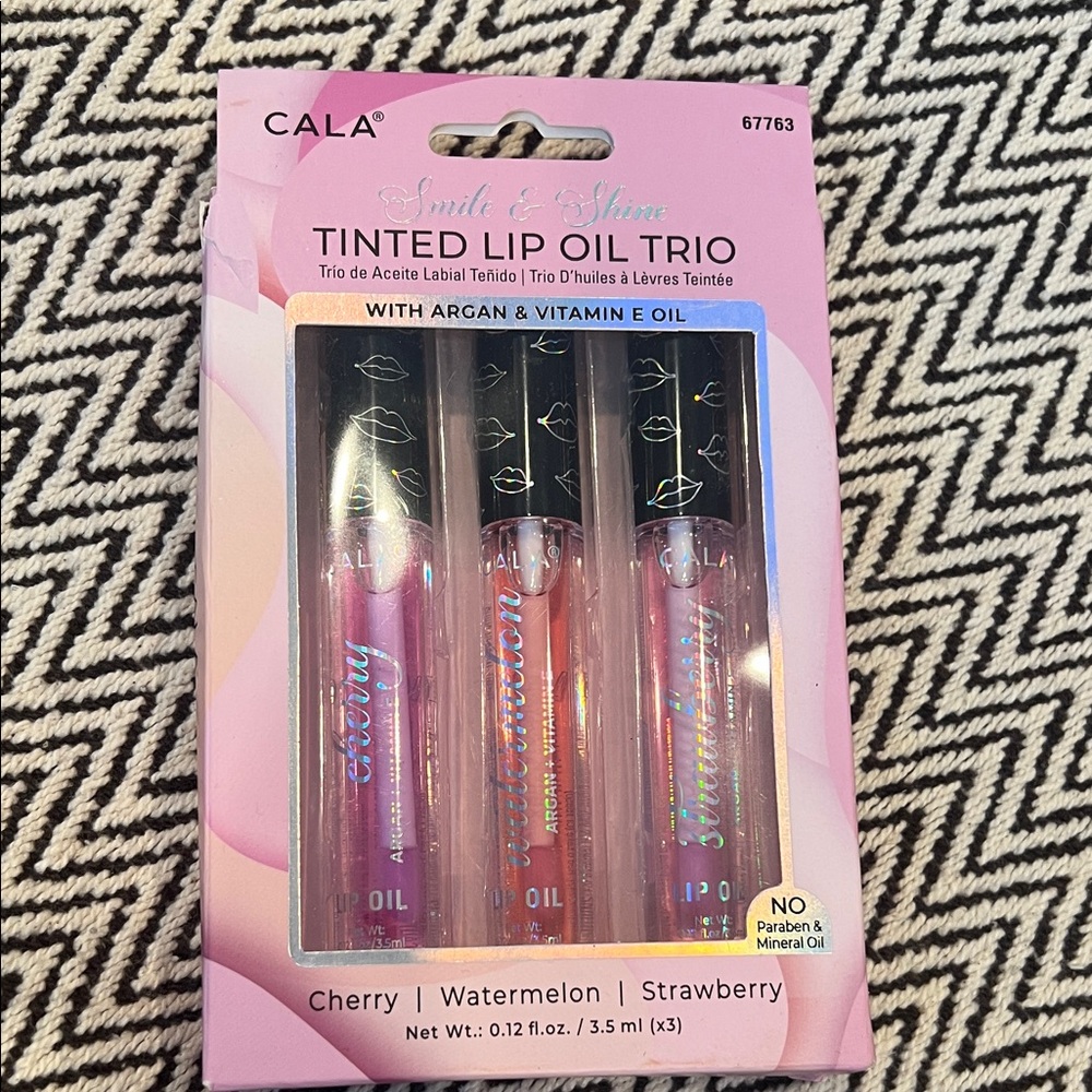 Smooth & Shine Lip Oil Trio - Cherry, Watermelon, Strawberry